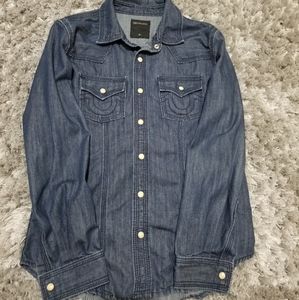 Button down denim shirt